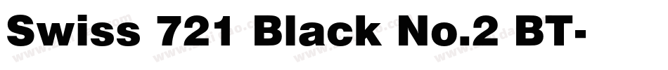 Swiss 721 Black No.2 BT字体转换